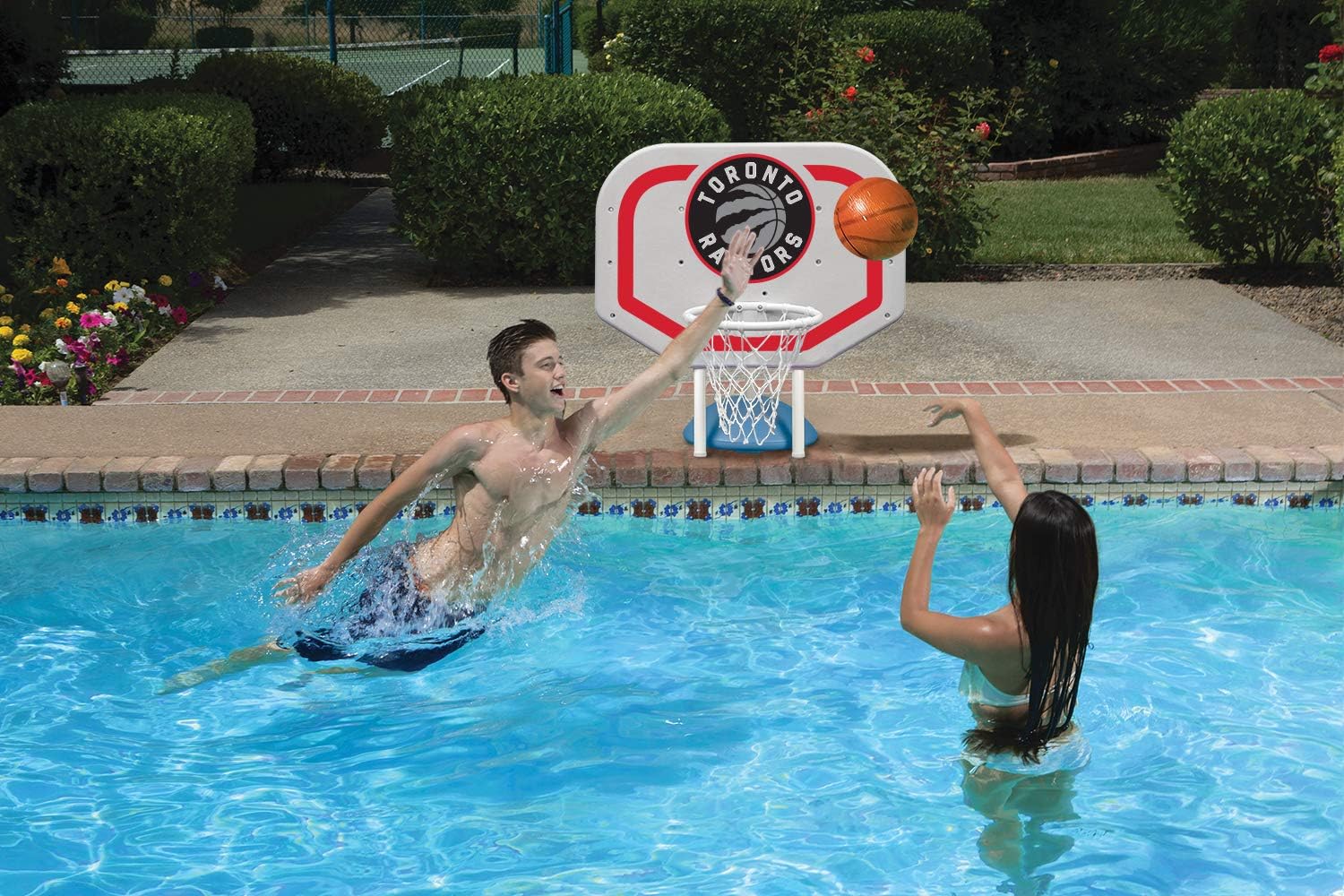 Poolmaster 72940 Golden State Warriors NBA Pro Rebounder-Style Poolside Basketball Game: Toys & Games