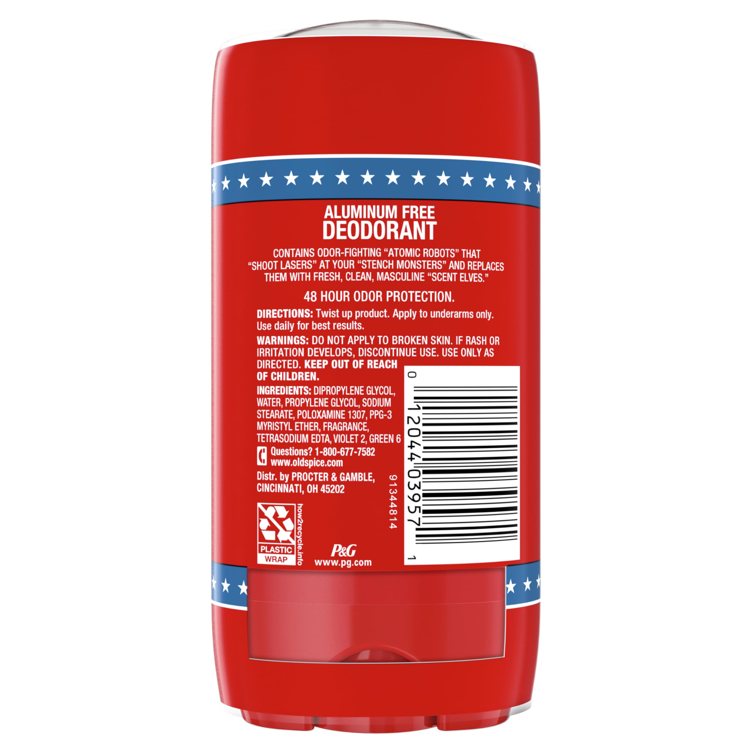 Old Spice Aluminum Free Deodorant For Men, High Endurance, 24/7 Sweat Defense & Odor Protection, 24/7 Freshness & Lasting Scent, Fresh Scent, 3.0 oz (Pack of 2)