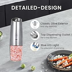 BELRIGO Rechargeable Salt And Pepper Grinder Set