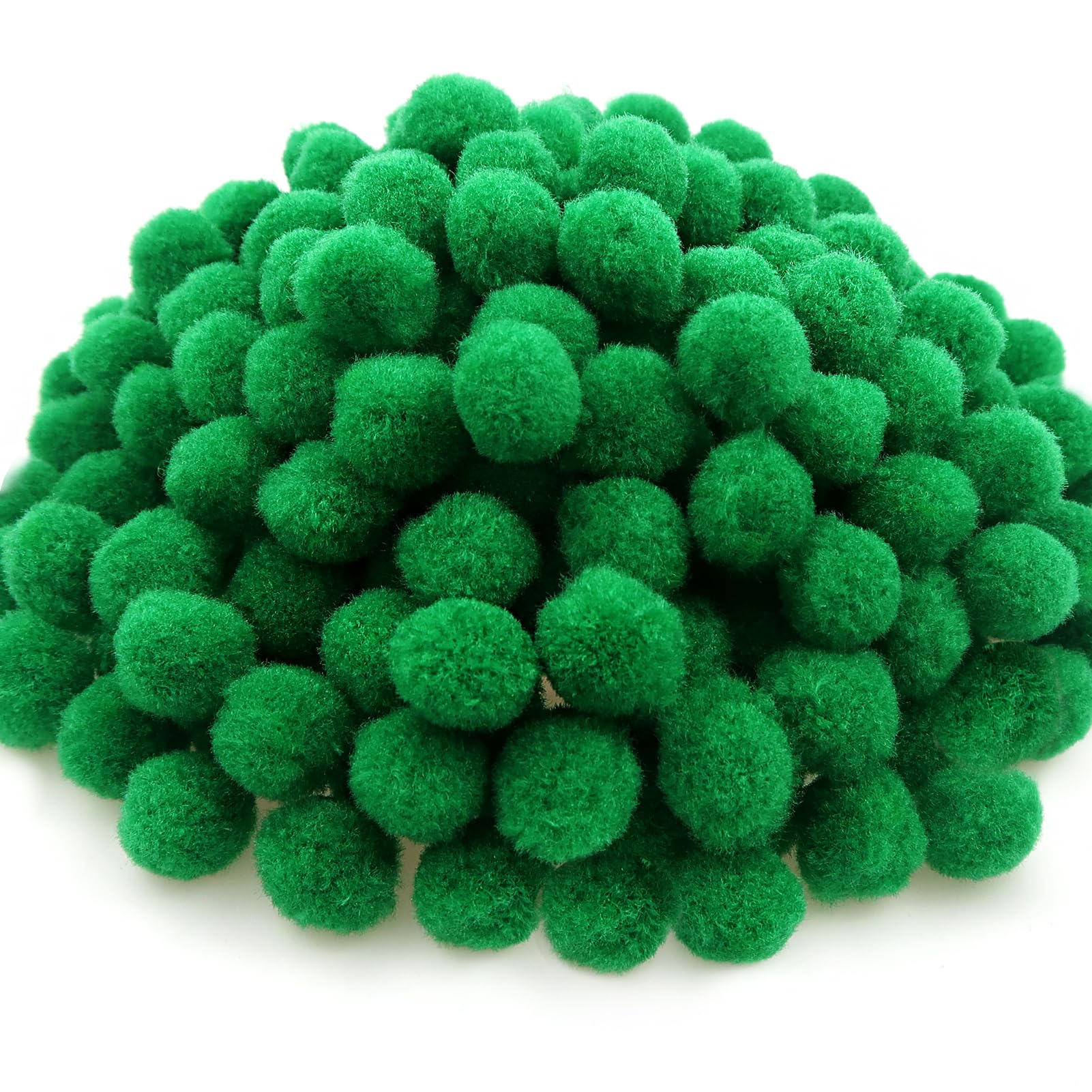 TOAOB 300pcs Green Pom Poms 25mm Fluffy Felt Balls Fuzzy Pompoms for Crafting DIY Crafts Decorations