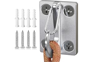 ZENGSUSU Heavy Duty Stainless Steel Dog Tie Out Mounted Wall Hook - Secure Dog Leash Parking Indoor&Outdoor, Rustproof Practi