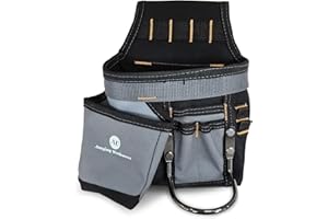 5 STAR HOME WAREHOUSE Home Warehouse Tool Belt - Belt Tool Pouch with multiple pockets - Clip On Pouch - Universal Fit for every belt - Organize Tools - Work efficiently
