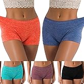 LALESTE Womens Seamless Underwear Boyshort Ladies Panties Spandex Panty Workout Boxer briefs 5-Pack