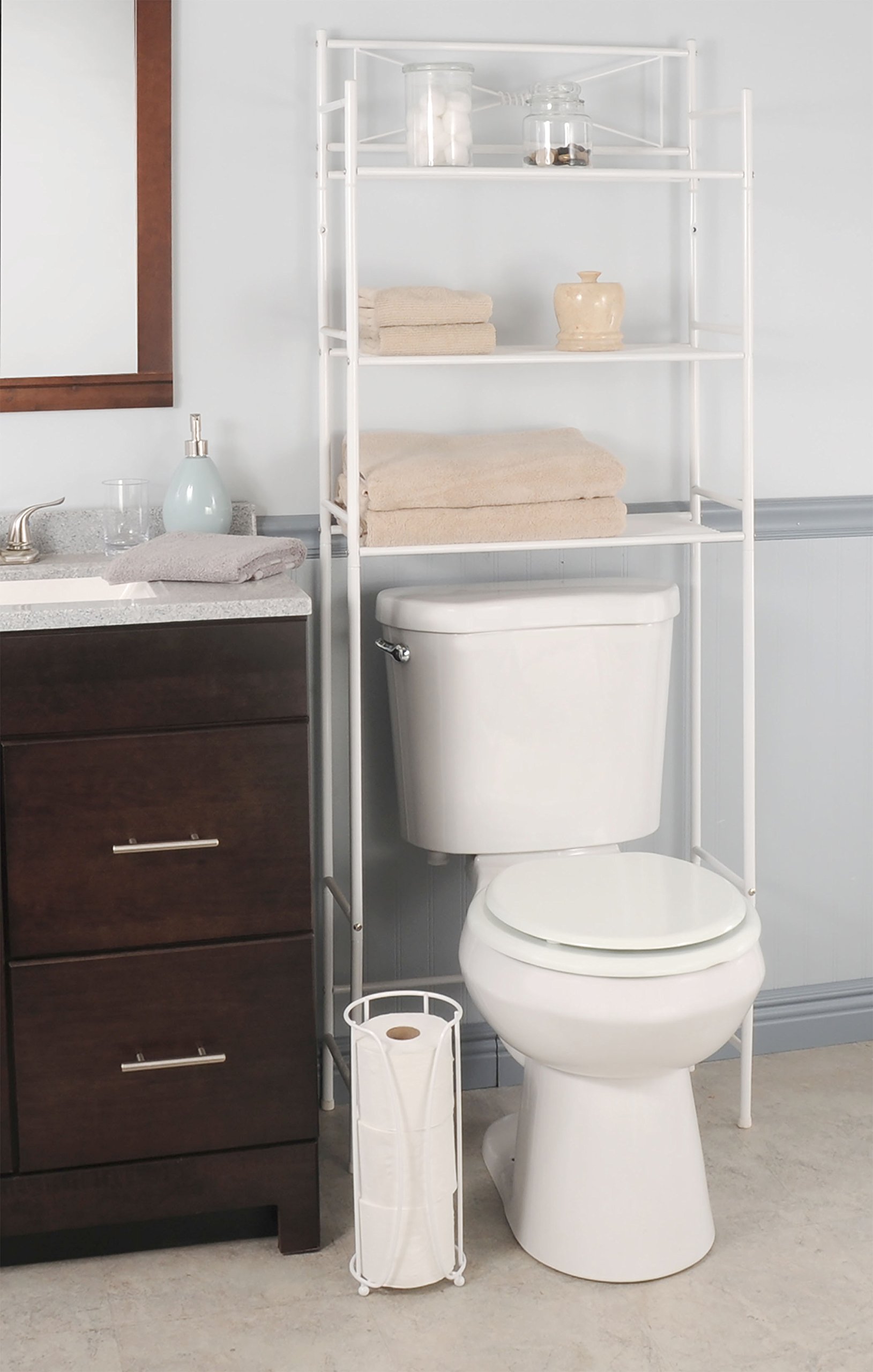 Space Saving 3 Piece Bathroom Organizer Set by LDR Includes 3 Shelf