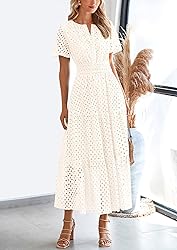 PRETTYGARDEN Womens 2025 Summer Maxi Dress Short