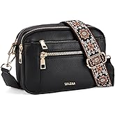Telena Small Crossbody Bags For Women Vegan Leather Crossbody Purse With Adjustable Wide Strap For Daily Life