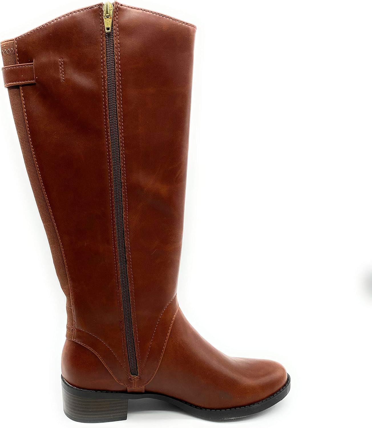cognac winter boots