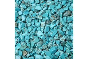 LAIDANLA Turquoise Crushed Stone Crystal Chips Bulk Natural Gemstones Healing Reiki Crystals Mini Quartz Vase Filler Aquarium Gravel 100g