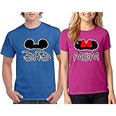 Family Couple Matching Outfits Minnie Mom & Mickey Dad Tee Shirt Set for Men and Women 1