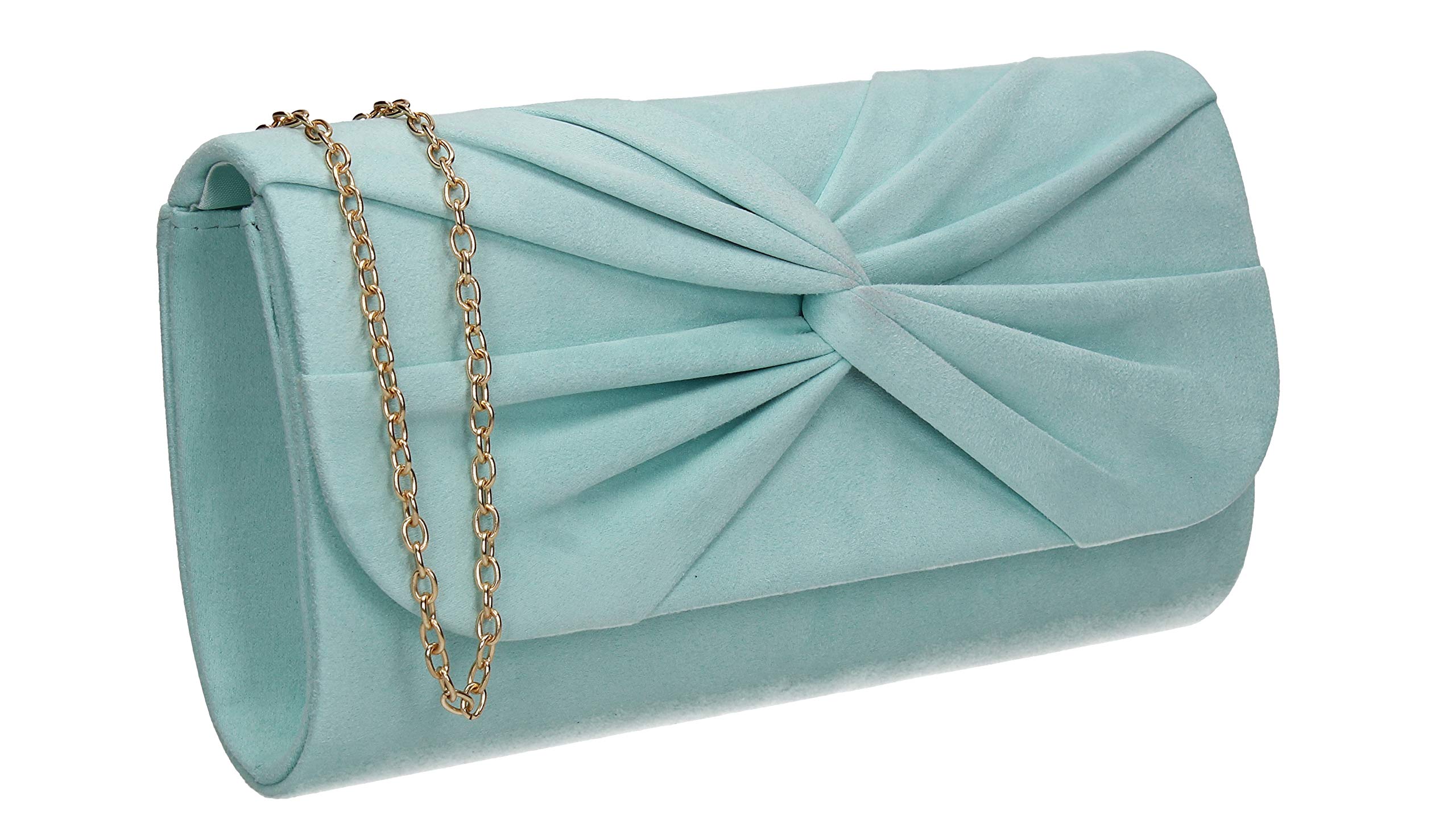 Swankyswans Louise Faux Suede Evening Clutch Bag