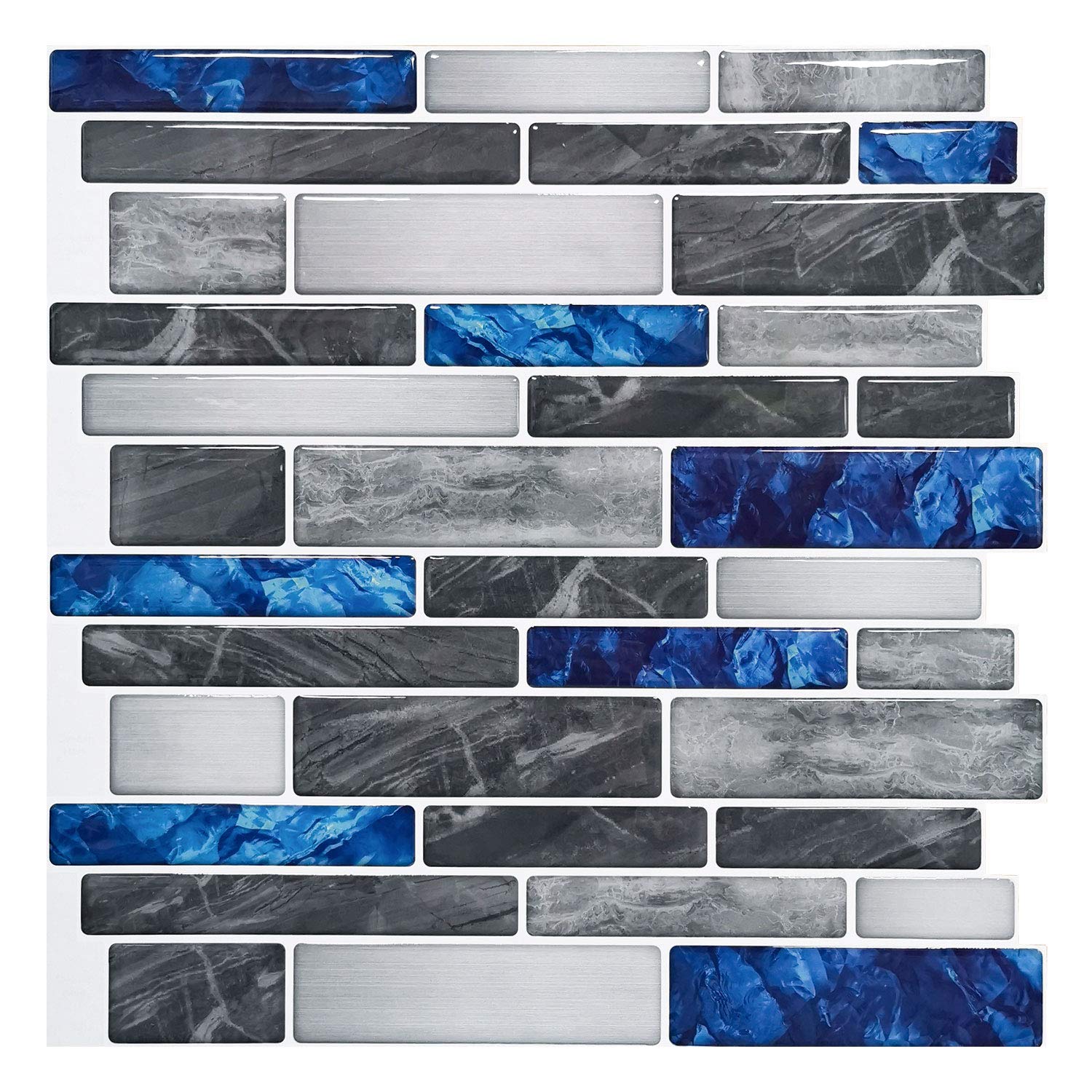 Photo 1 of Art3d 10-Sheet Premium Self-Adhesive Kitchen Backsplash Tiles in Marble,30 * 30cm