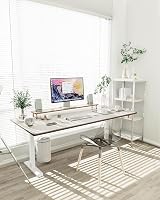YSAGi Non-Slip Desk Pad 120x60 cm Waterproof PVC Leather Desk Protector Gray view 2