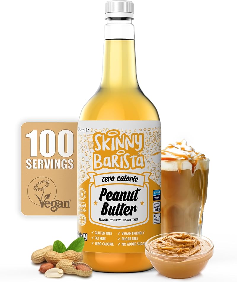 The Skinny Food Co Peanut Butter Coffee Syrup Sugar Free 1L
