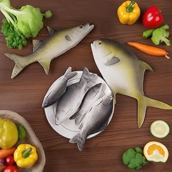 jiebor 6PCS Fake Fish Realistic Toy Artificial