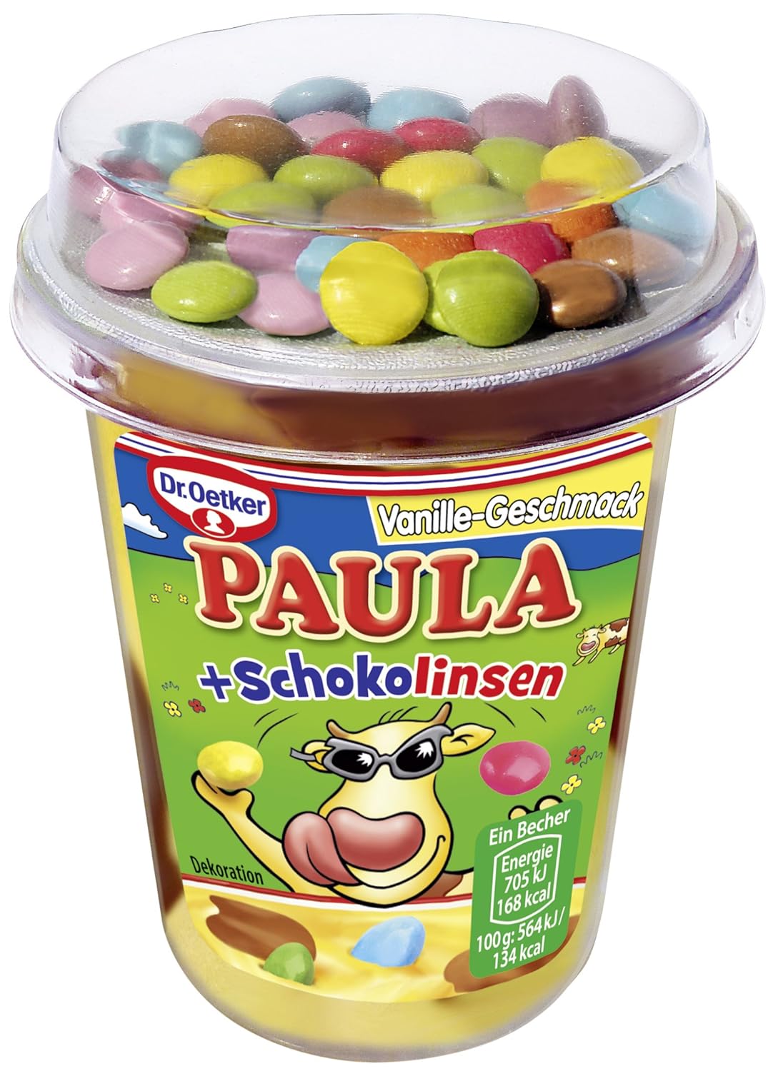Dr Oetker Paula Vanille Geschmack Mit Schoko Plus Schokolinsen 125 G Amazon De Lebensmittel Getranke