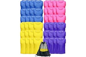 Antoyo Soccer Pinnies Youth with Numbers Scrimmage Team Practice Vests Pennies Jerseys for Basketball Soccer Football Bibs