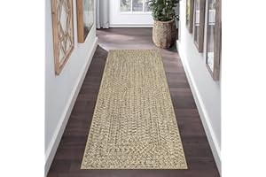 Garvee Washable 2x6 Runner Rug Modern Braided Print Xmas Runner for Hallway Non Slip Kitchen Rugs Boho Carpet for Bedside Bat