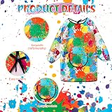 GSrenyu Kids Art Apron Waterproof Long Sleeve with Pocket Green 2 Pcs view 4