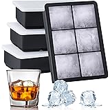 Kootek Ice Cube Trays 4 Pack - Silicone Ice Tray for Making 24 Pcs Large Ice Cubes, Easy Release Reusable Molds Maker with Re