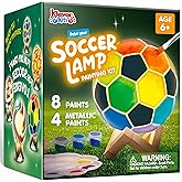 Klever Kits DIY 3D Soccer Night Light, Paint Your Own Soccer Lamp Kit Arts and Crafts Kit, School Activities, Birthday Gifts for Kids Girls Boys Aged 6 7 8 9 10