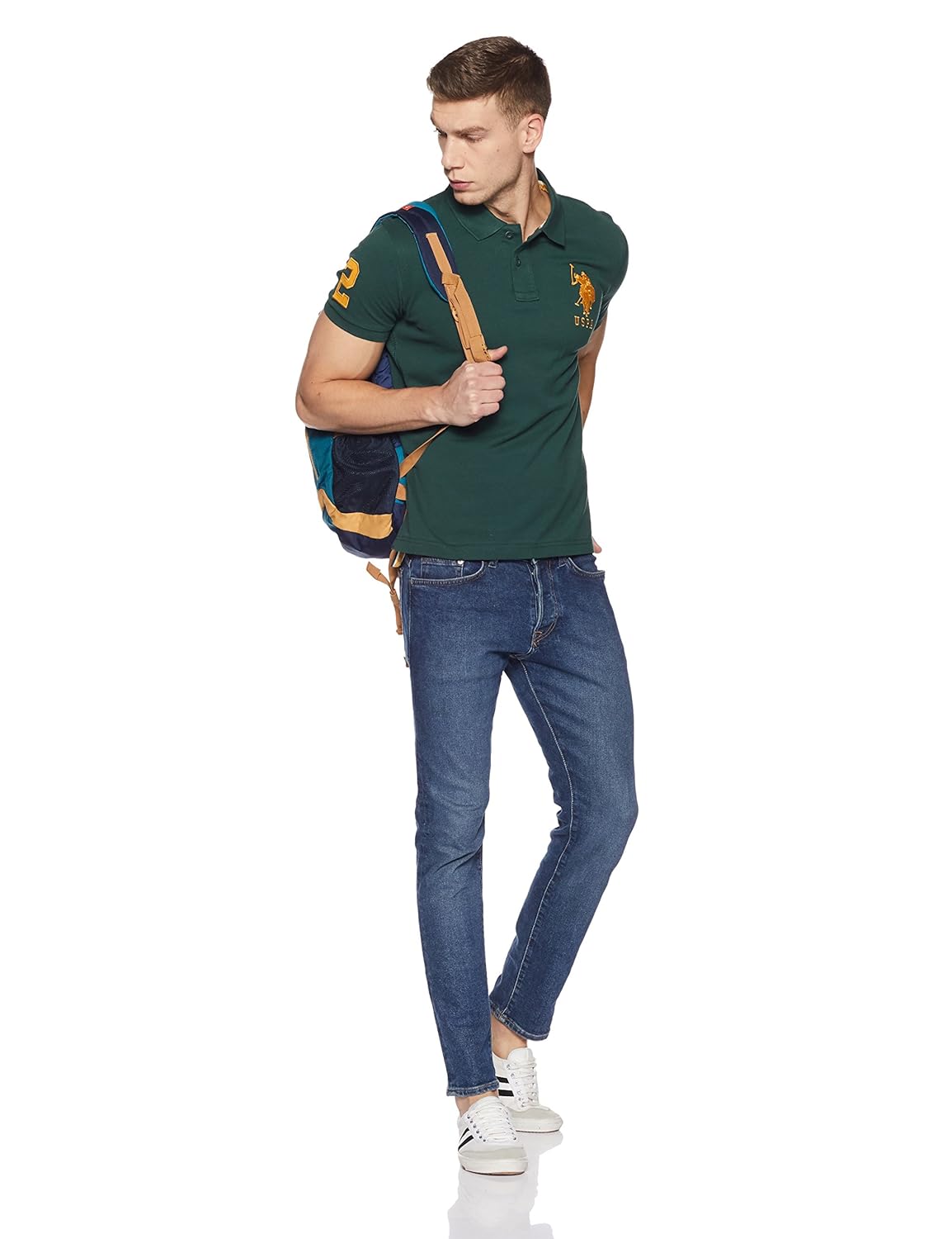 us polo association men's solid regular fit polo