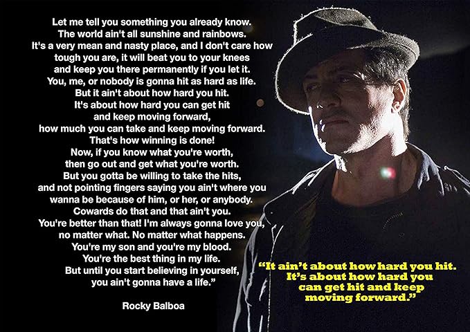 Rocky Balboa 3 Boxe et motivation, citation du champion Rocky Balboa 3 Boxe et motivation, citation du champion