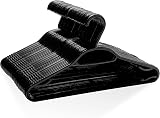 KEPLIN 60 Pack 5-in-1 Hangers Black Non-Slip Tie Bar Notches Coat Hangers view 7