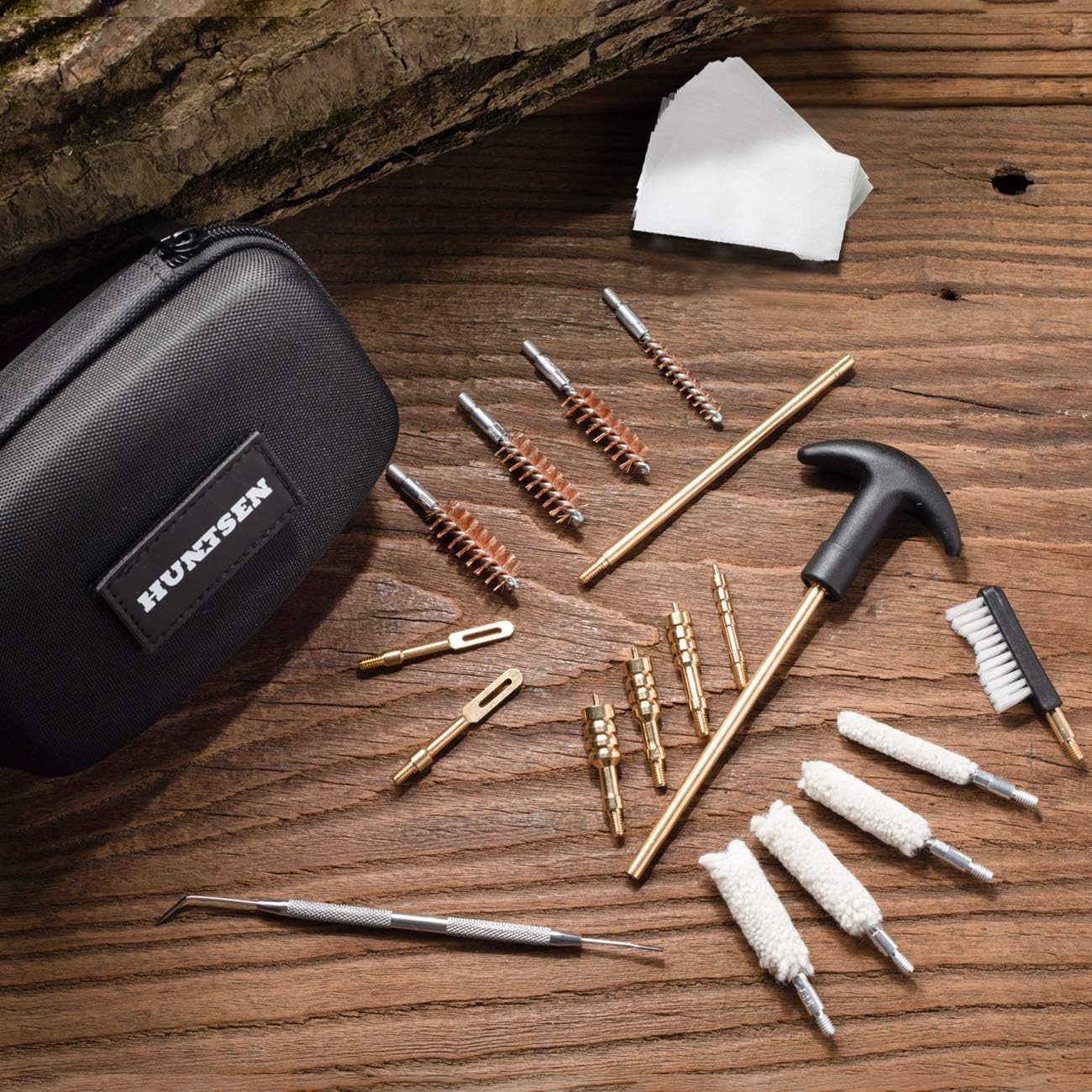 HUNTSEN Gun Cleaning Kit for Handgun Pistol Shotgun Cleaning Kit with Portable Case: Kitchen & Dining