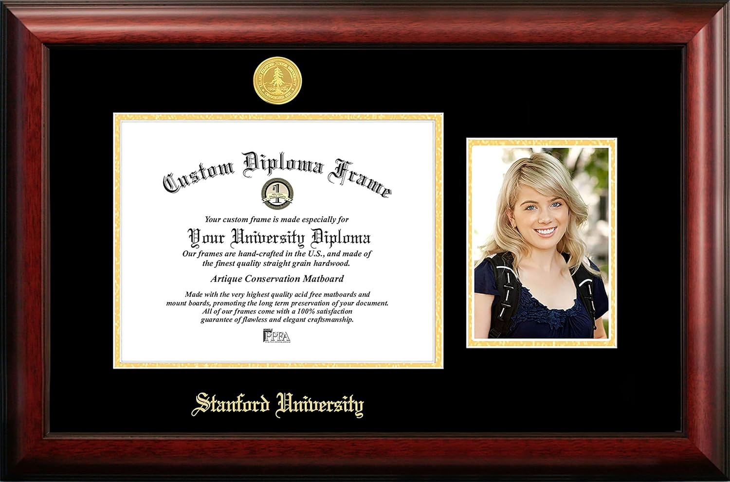 Campus Images Stanford University 11w x 8.5h Gold Embossed