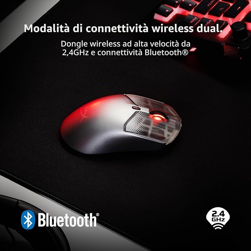 Pulsefire Haste 2 S, Mouse Gaming Wireless, Blu