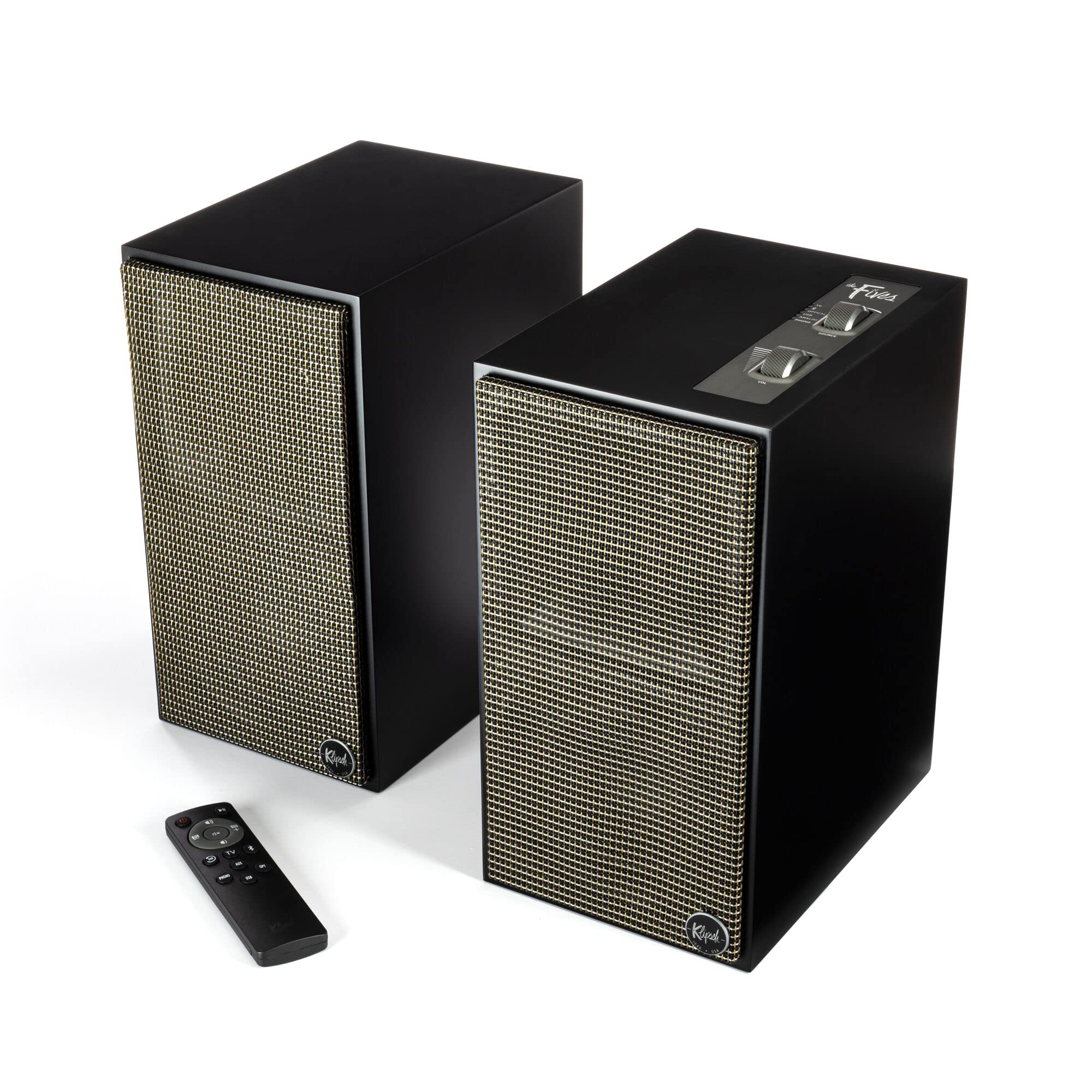 Klipsch, The Fives, Amplified Stereo Speakers, Black