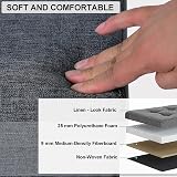 Dripex Folding Linen Storage Ottoman Gray 110x38x38 Foldable Chest 120L view 4