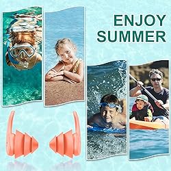 Kids Swimming Ear Plugs,3 Pairs Waterproof Reusable