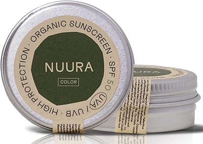 NUURA Zinc Tinted Mineral Sunscreen SPF 50 Natural Reef Safe Sports 18g