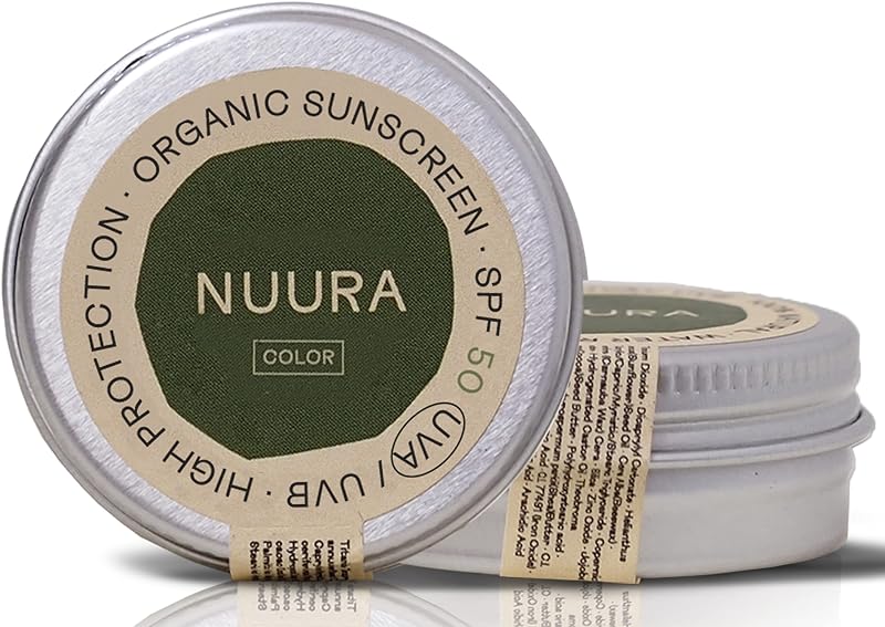 NUURA Zinc Tinted Mineral Sunscreen SPF 50 Natural Reef Safe Sports 18g