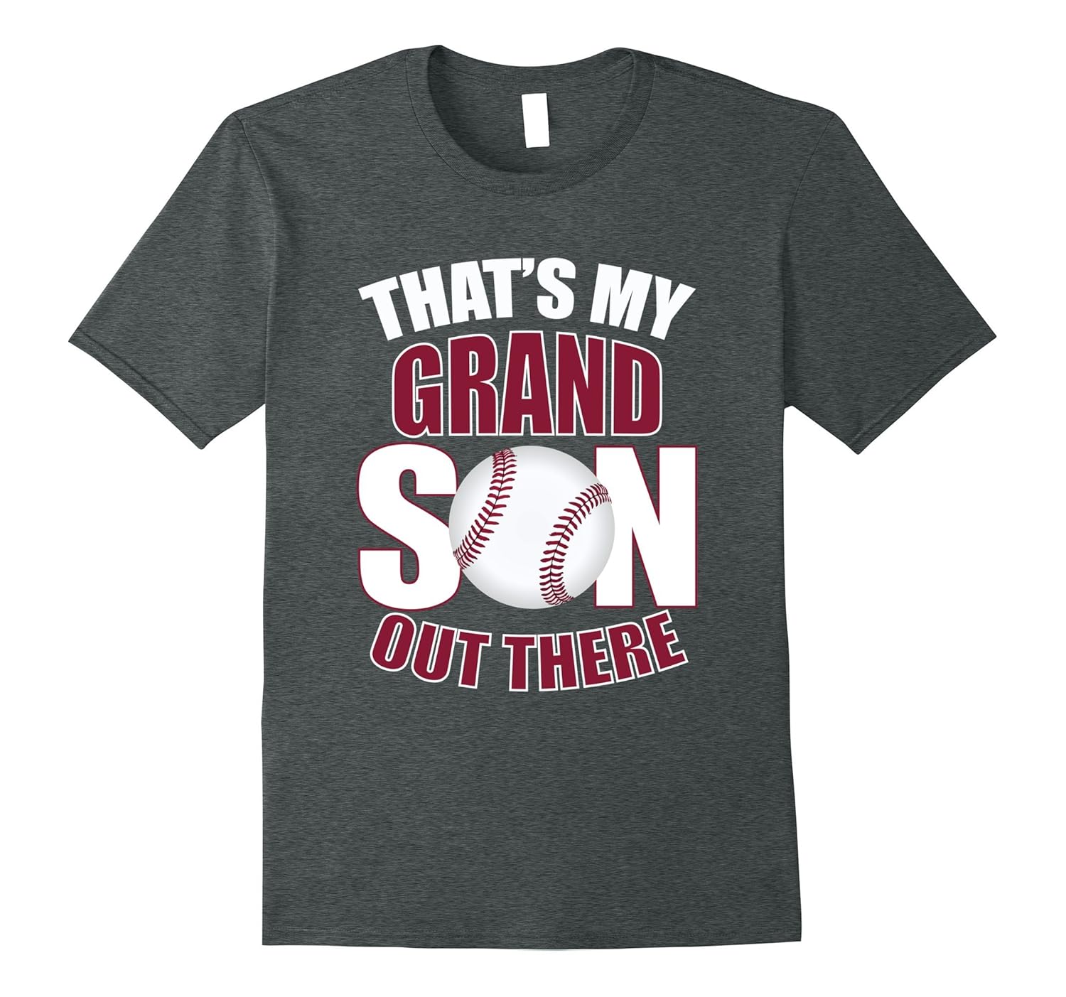 Thats My Grandson Out There Baseball Gift T-Shirt-Vaci  Vaciuk
