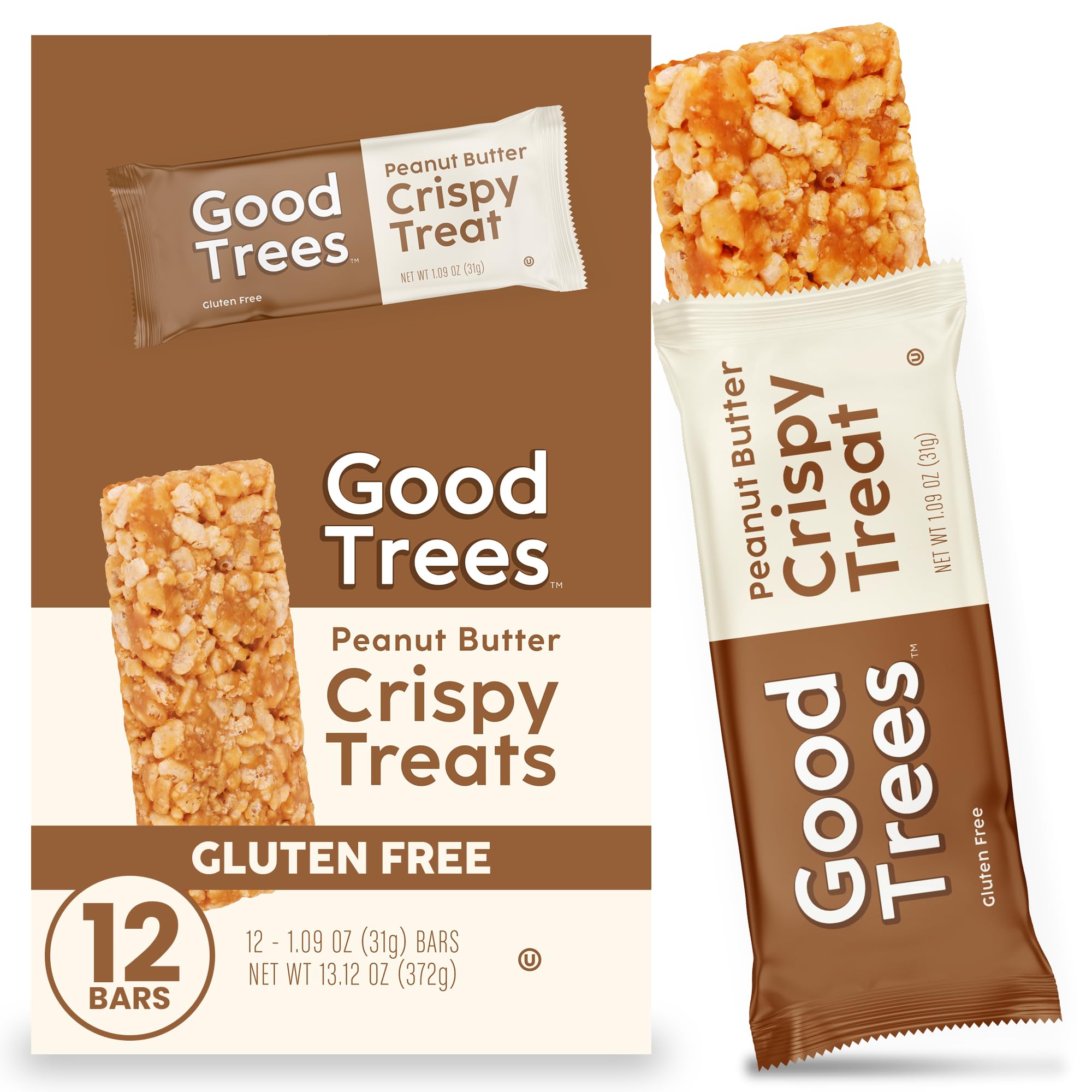 Photo 1 of ***** 02/20/2026***** Good trees Rice Crispy Treats, Gluten-Free Snack Bars with Peanut Butter 12 Count