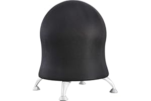 Safco Zenergy Inflatable Chair, Active Seating, Anti-Burst, Ball Chair for Home Office and Classroom, Black Mesh