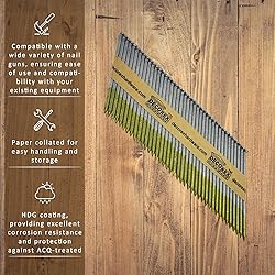 3 1/2" x .120 Smooth Shank Framing Nails, Paper