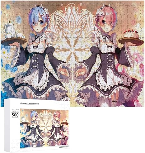 Amazon Co Jp リゼロレム 大人と子供のための500ピースの木製ジグソーパズルピース漫画アニメパズル男の子と女の子のための知的楽しいおもちゃギフト ホーム キッチン
