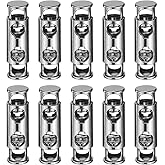 uxcell 10Pcs Double Hole Cord Locks, 6mm Metal Spring Toggle Stopper Clip for Shoelaces Drawstrings Paracord, Dim Gray, 10mm Dia
