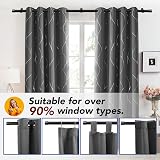 Deconovo 25mm Extendable Curtain Poles Set 76-157cm Black with Brackets view 6