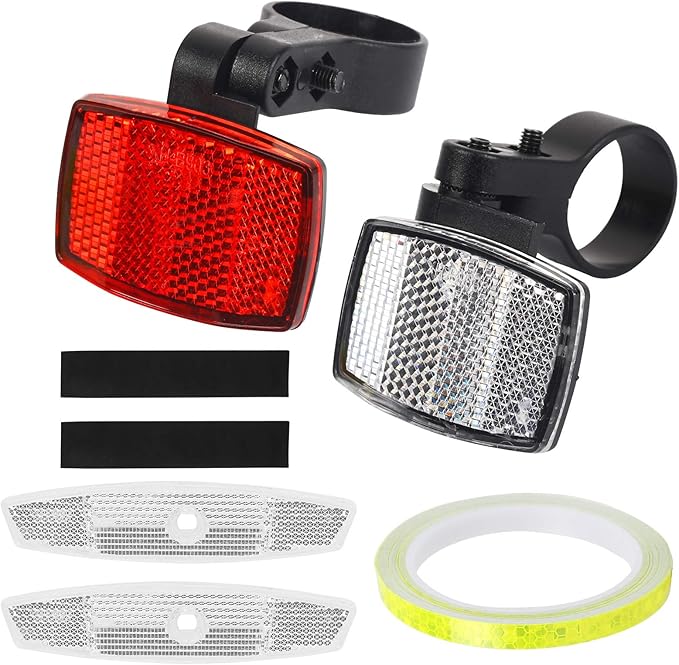 CHALA ,7PCS Accessoires réfléchissants kit pour vélos réflecteurs rayons de vélo Réflecteur