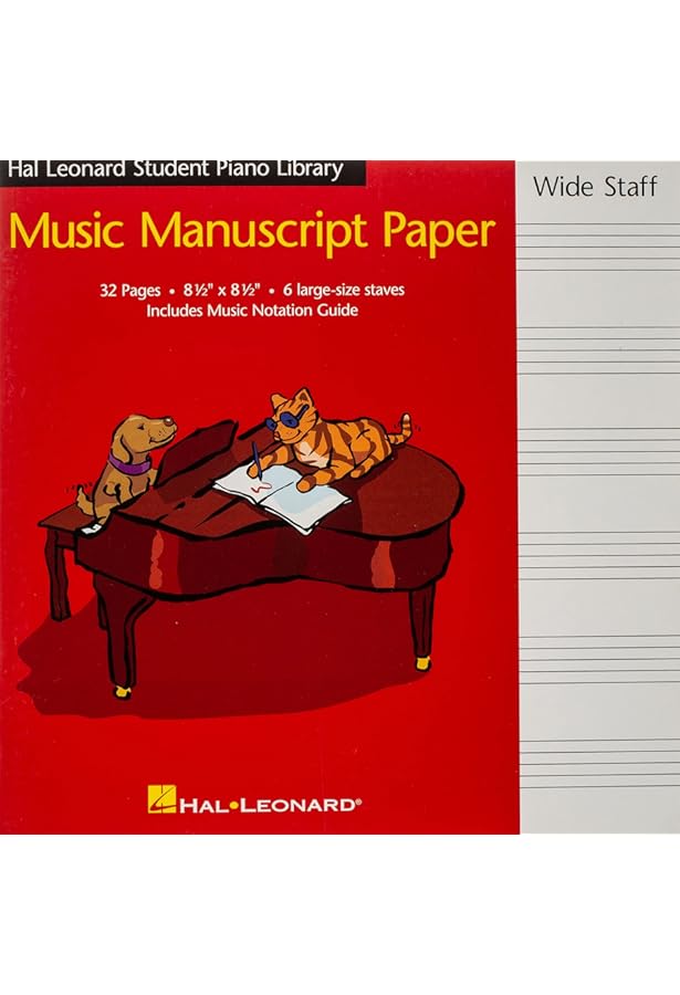 Music Staff Notepad/Composition Manuscript Pad Journal/Blank Sheet Music Log Pad - 50 Pages, 8.5 - View #10