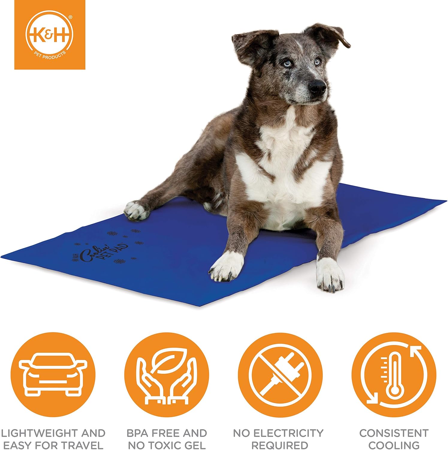 K&H Coolin' Pet Pad for Dog X-Large, Blue, 97 x 69 x 3 cm (L x W x H) - Image 3