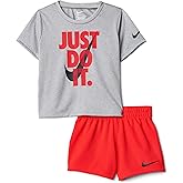 Nike Baby Boys' Dri-FIT Just Do It T-Shirt and Mesh Shorts 2-Piece Outfit Set