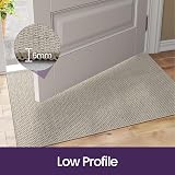 DEXI Indoor Door Mat 44 x 76 cm Non Slip Backing Beige Low Profile Dirt Trapper view 7