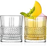 Barski Whiskey Glasses - Double Old Fashioned Rocks Glass - Set of 2 Lowball Tumbler - DOF Crystal Glass Tumblers - For Scotch - Bourbon - Water - Beverage - Drinking Glasses - 11 oz - Made in Europe