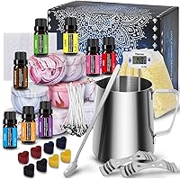 Complete Beeswax Candle Making Kit for Adults-Candle Making Kits for Beginner-DIY Candle Making Kit supplies Wicks,8 Kinds of