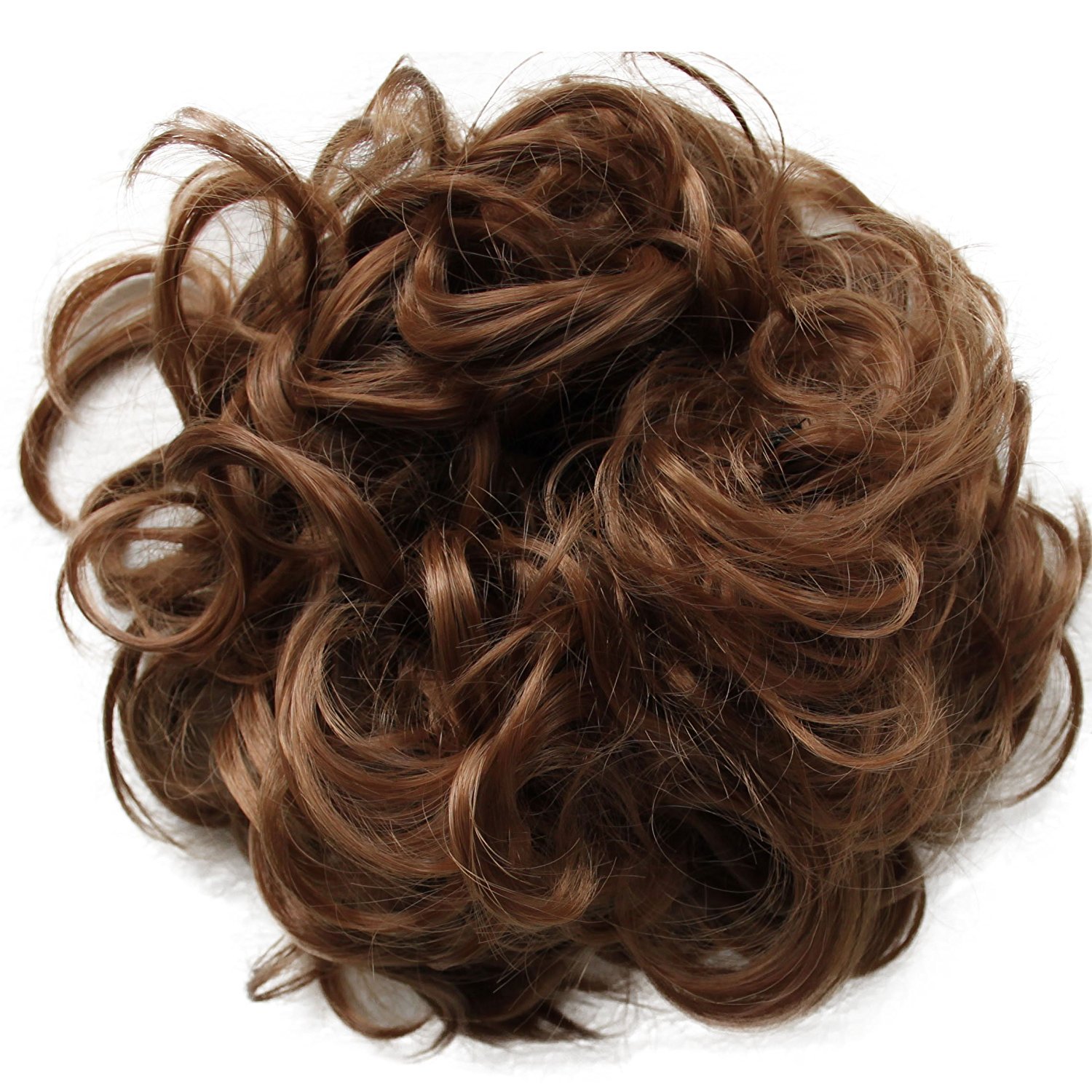 CAISHA XXL Hairpiece Scrunchy Updo Bridal Hairstyle Voluminous Curly Messy Bun Medium Brown HW2